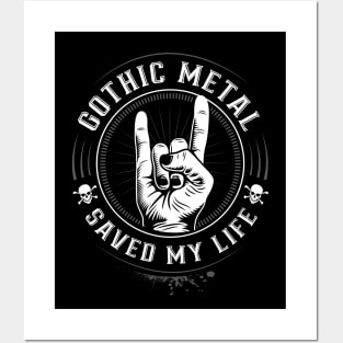 Gothic Metal saved my Life Devil Horns Posters and Art